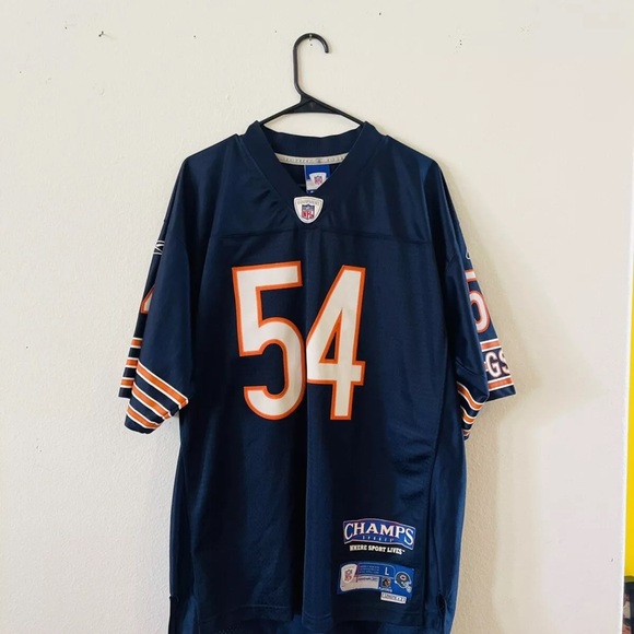 Vintage authentic chicago bears brian urlacher jersey blue size large +2 - Picture 4 of 7
